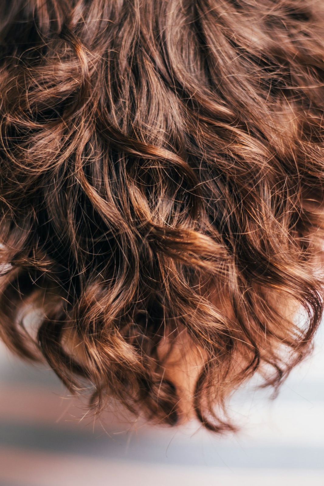 Hair before, dry and textured