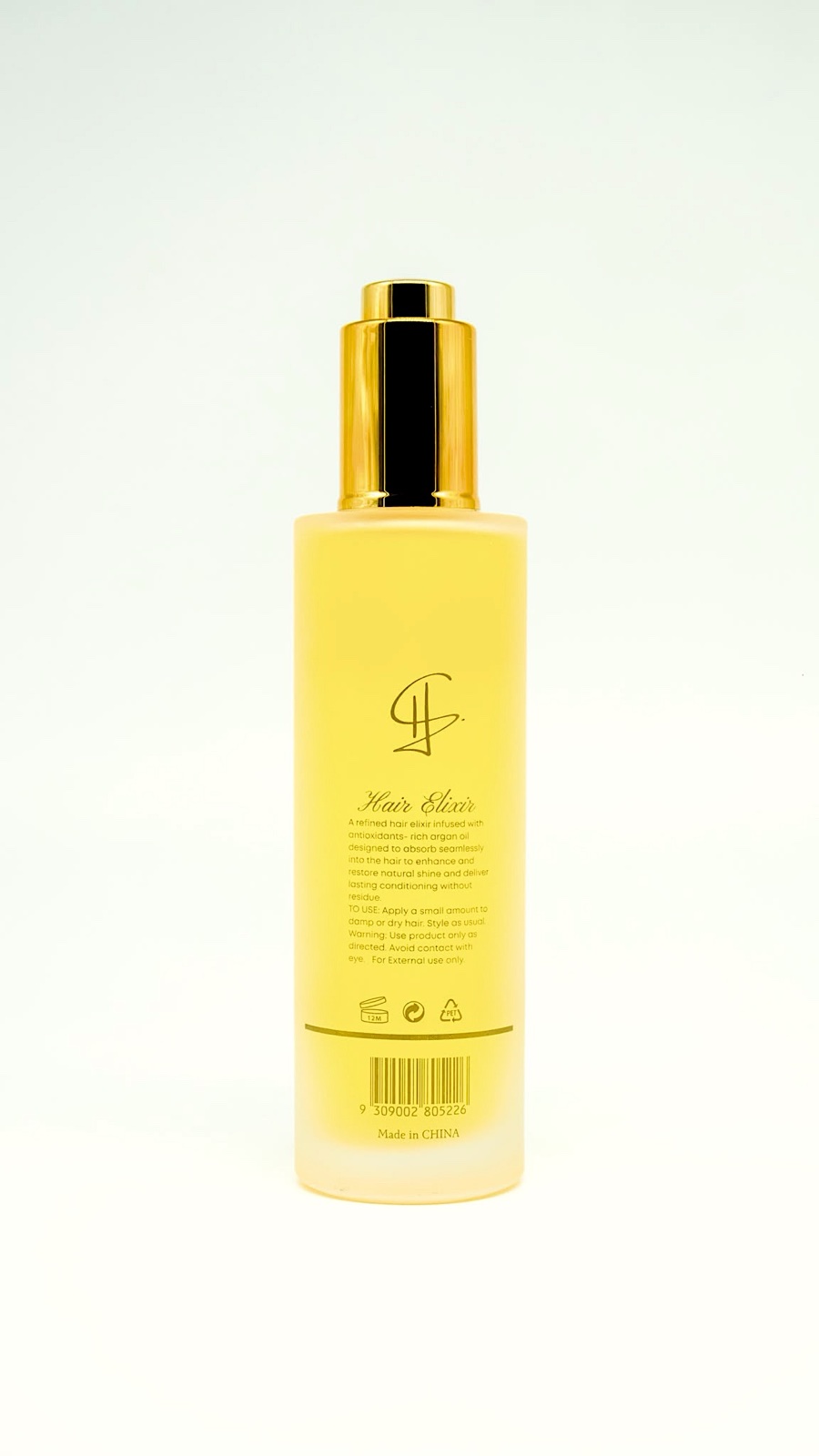 Hair Elixir back label